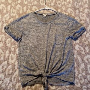 gray J.crew front tie tee!